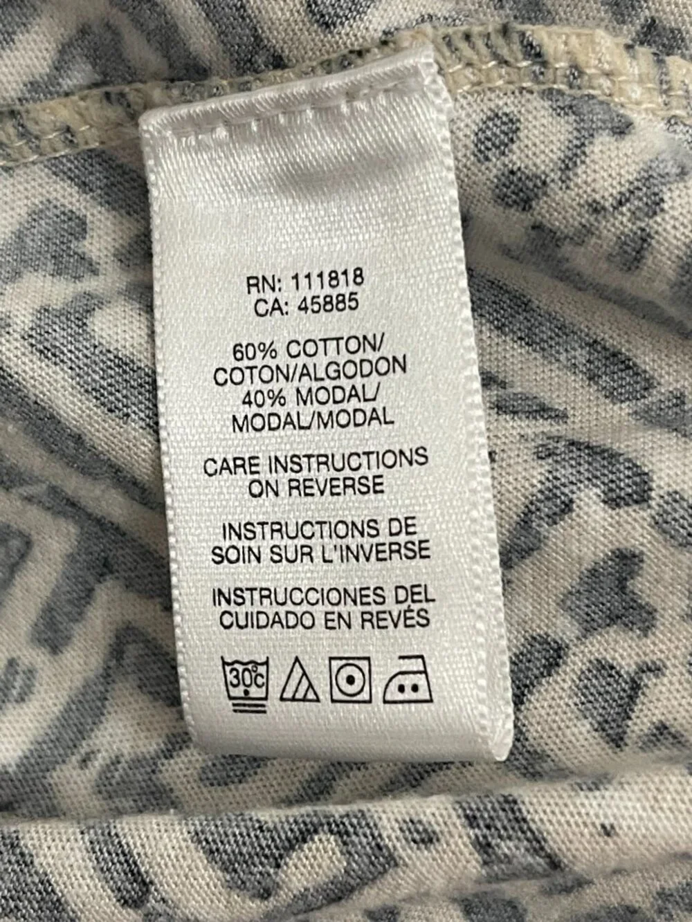 MICHAEL Michael Kors Chain Link Print Square Neck Blouse, Size L
